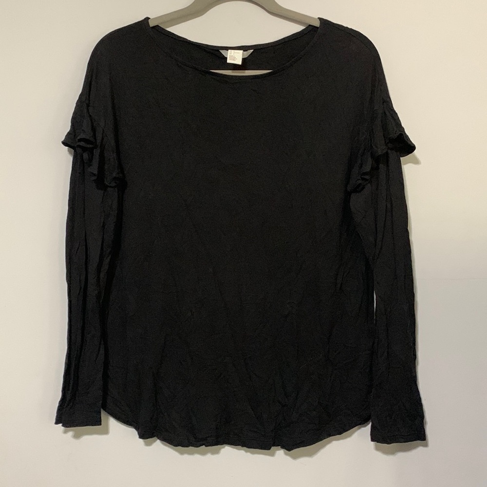 H&M Long Sleeve shirt with ruffle